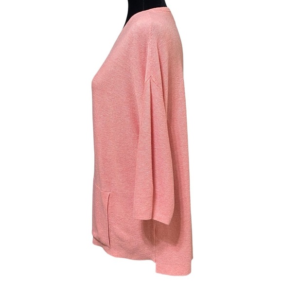 Pure Jill Pink Wool Silk Blend Pullover Boxy Fit V-Neck Soft Lightweight Small - Picture 3 of 8